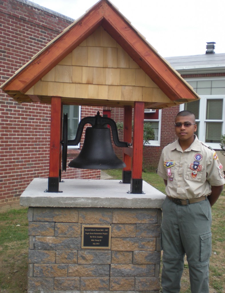 Sept. 27 - Elvin returns from college for his Eagle Scout Board of Review and takes time to visit the bell.
